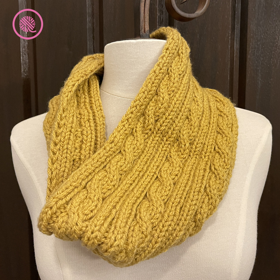 Stay Warm with the Loom Knit Rope Cable Cowl! - GoodKnit Kisses