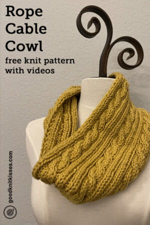 Cozy Alert: Chunky Needle Knit Rope Cable Cowl! - GoodKnit Kisses