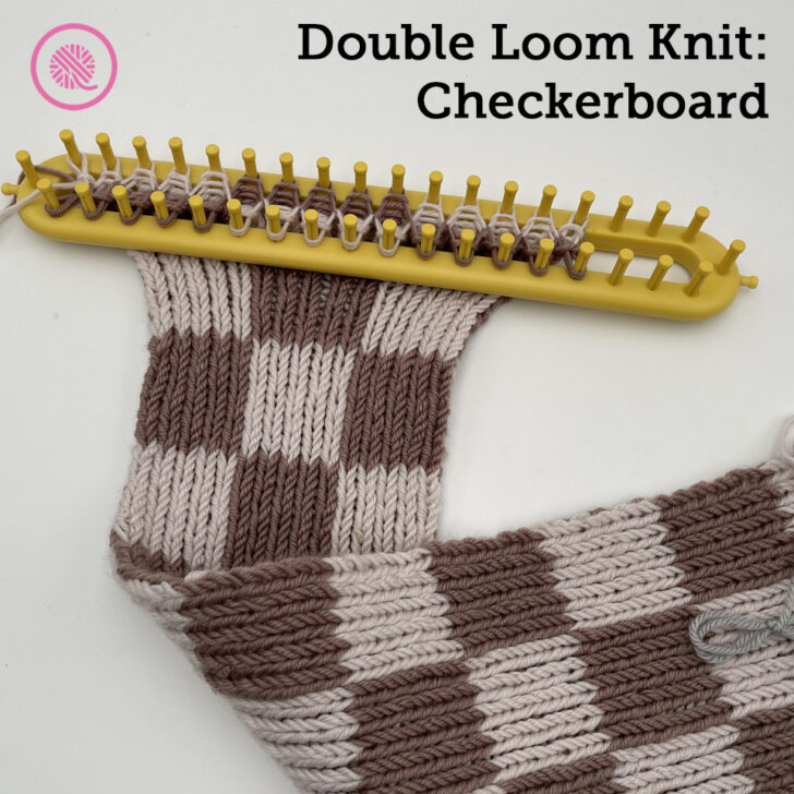 Loom Double Knit Checkerboard Design | Free Cowl Pattern