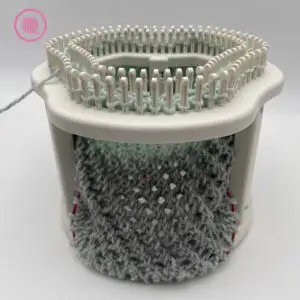 breezy eyelet hat is double knit in the round