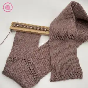 Loom Knit a Lacy Double Knit Scarf