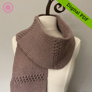 PDF: Loom Double Knit Eyelet Scarf - Image 2