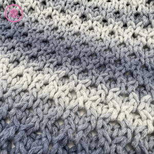 loop yarn honeycomb blanket closeup