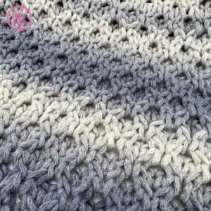 loop yarn honeycomb blanket closeup