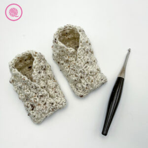 crochet marshmallow moccasin baby booties