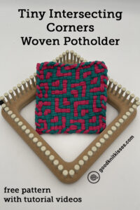 Potholder: Tiny Intersecting Corners pin image