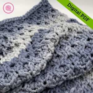 PDF: Finger Knit Honeycomb Blanket Pattern