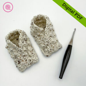 PDF: Crochet Marshmallow Baby Moccasins Pattern