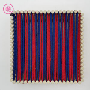 half and half stripes design warp setup