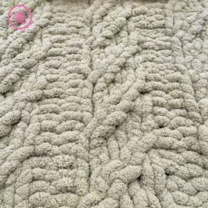 loom knit the mock cable rib stitch