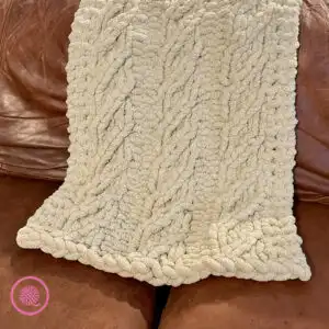loom knit the mock cable rib stitch