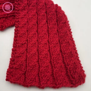 needle knit mock cable rib stitch