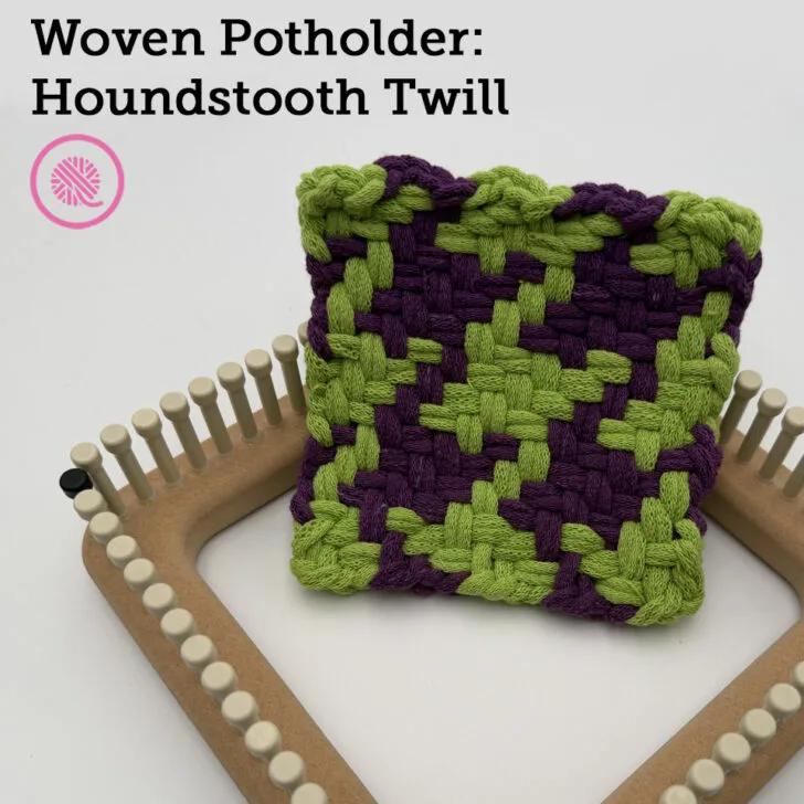 Big, Bold Houndstooth Twill Weaving Pattern!