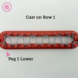 double rib cast on row 1