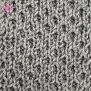 double knit honeycomb stitch close up