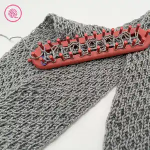 double knit honeycomb stitch in progress