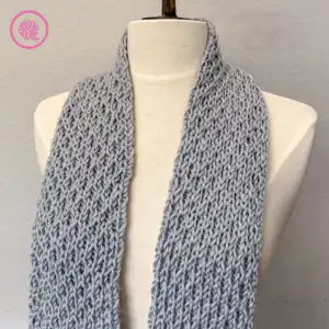 double knit honeycomb stitch scarf