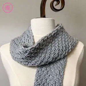 double knit honeycomb scarf