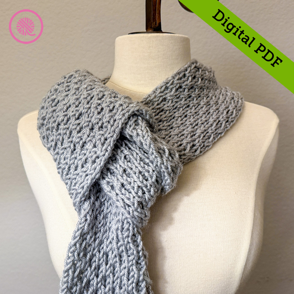 PDF: Loom Double Knit Honeycomb Scarf Pattern - Image 4