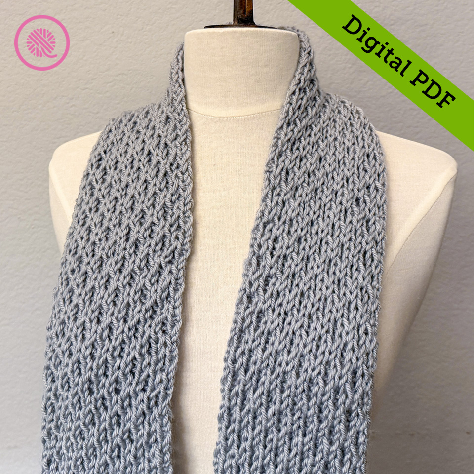 PDF: Loom Double Knit Honeycomb Scarf Pattern - Image 2