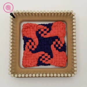bold checked pinwheel potholder