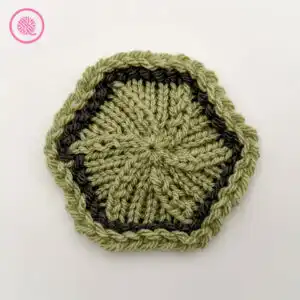 loom knit a hexagon