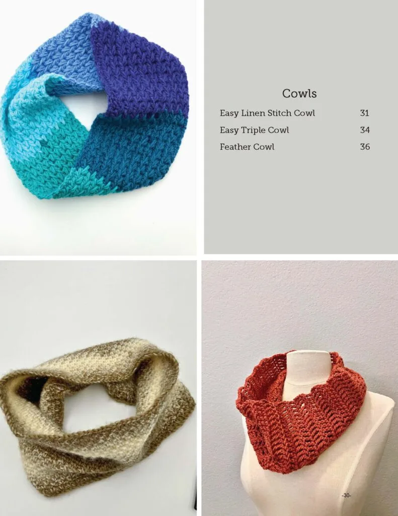 37 crochet patterns cowls