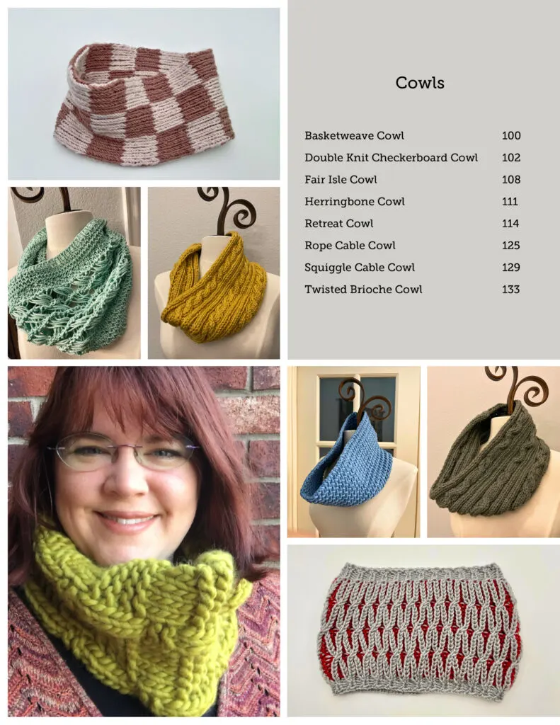 loom knit pattern collection cowls