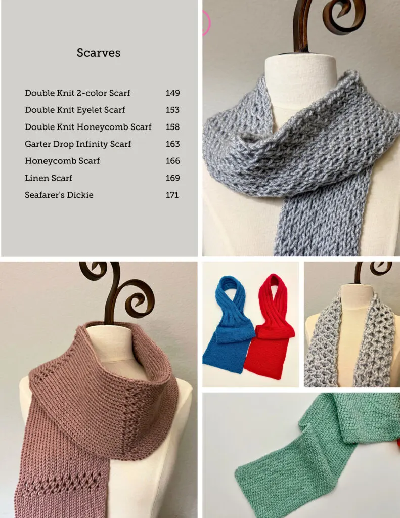 loom knit pattern collection scarves