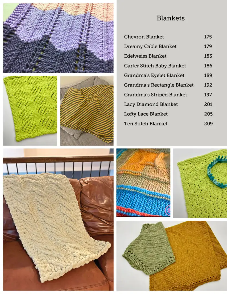 loom knit pattern collection blankets
