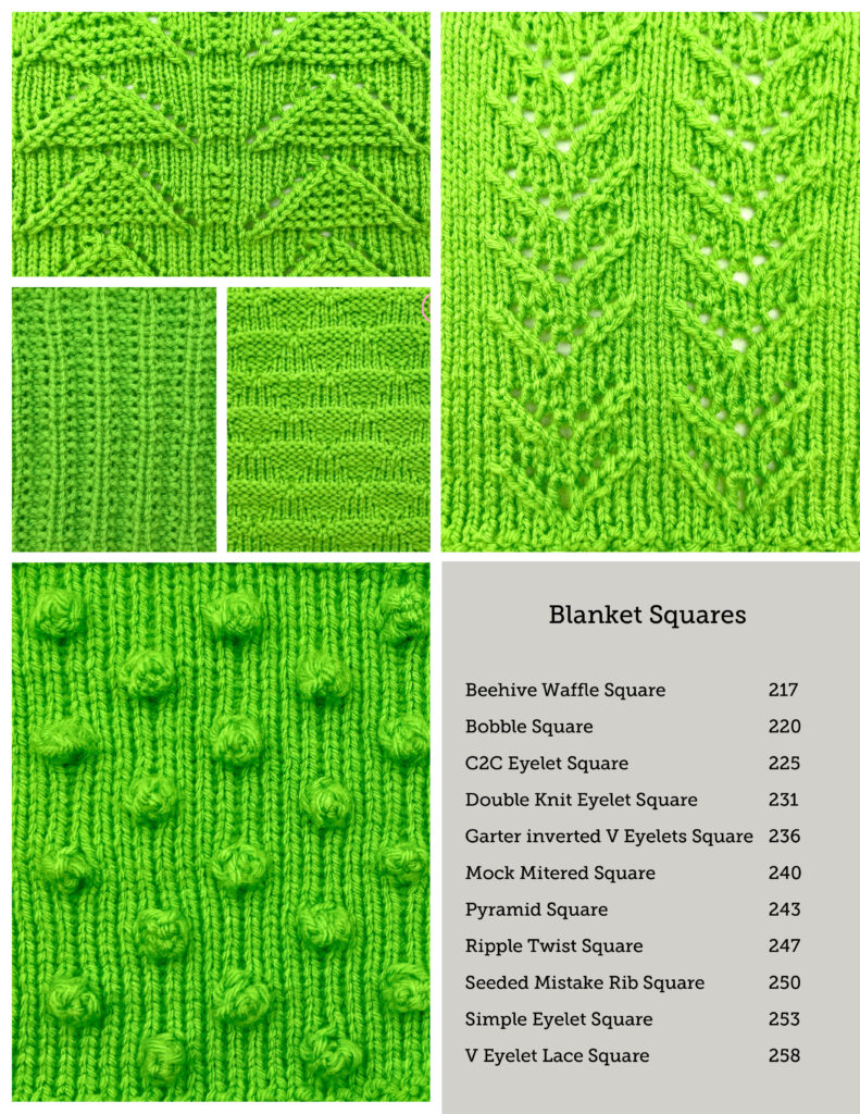 loom knit pattern collection blanket squares
