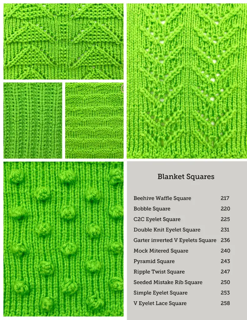loom knit pattern collection blanket squares