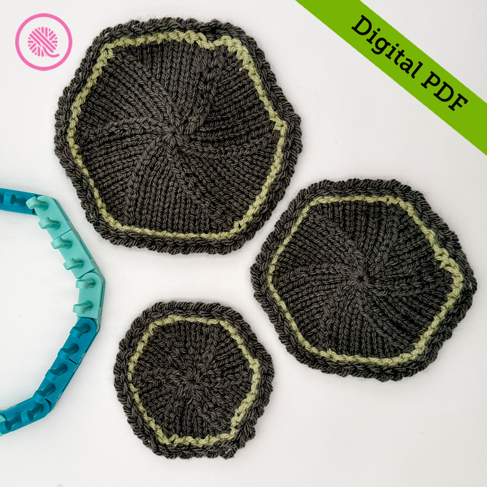 PDF: Loom Knit Hexagon Pattern