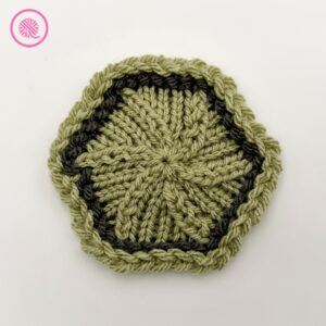 loom knit a hexagon