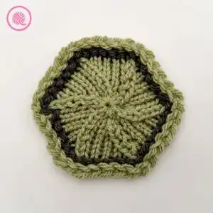 loom knit a hexagon