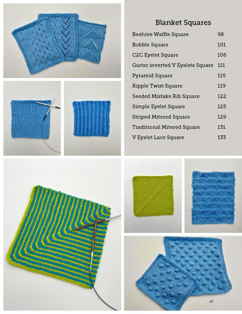 55 knitting patterns blanket squares