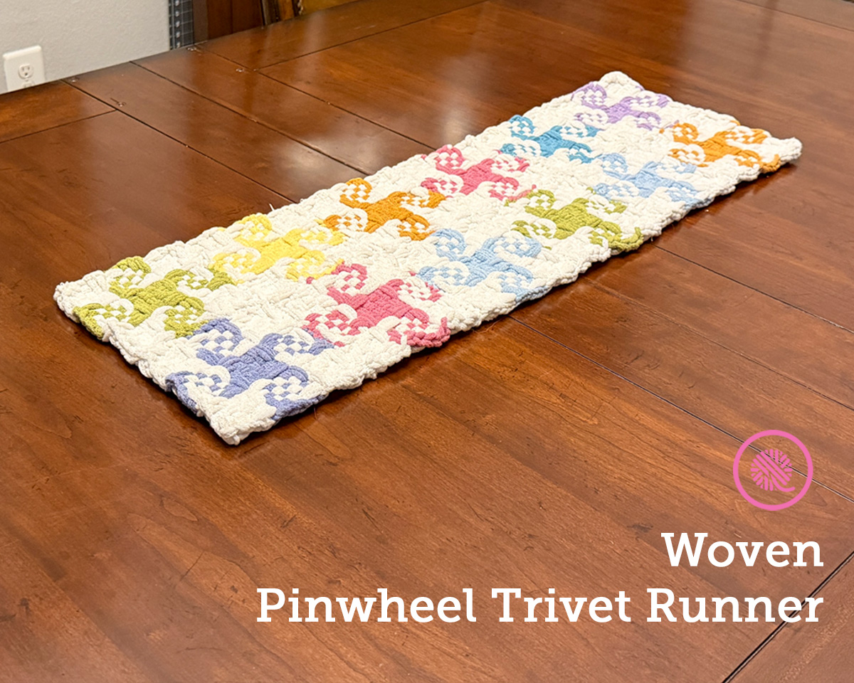 Weave the Pinwheel Trivet Runner! - GoodKnit Kisses