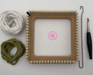 checked pinwheel potholder materials