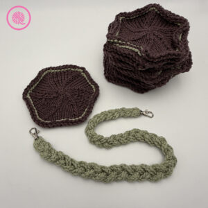 loom knit boho inspired cossbody bag hexagons and strap