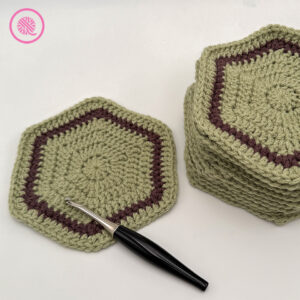 how to crochet a hexagon stack with hook