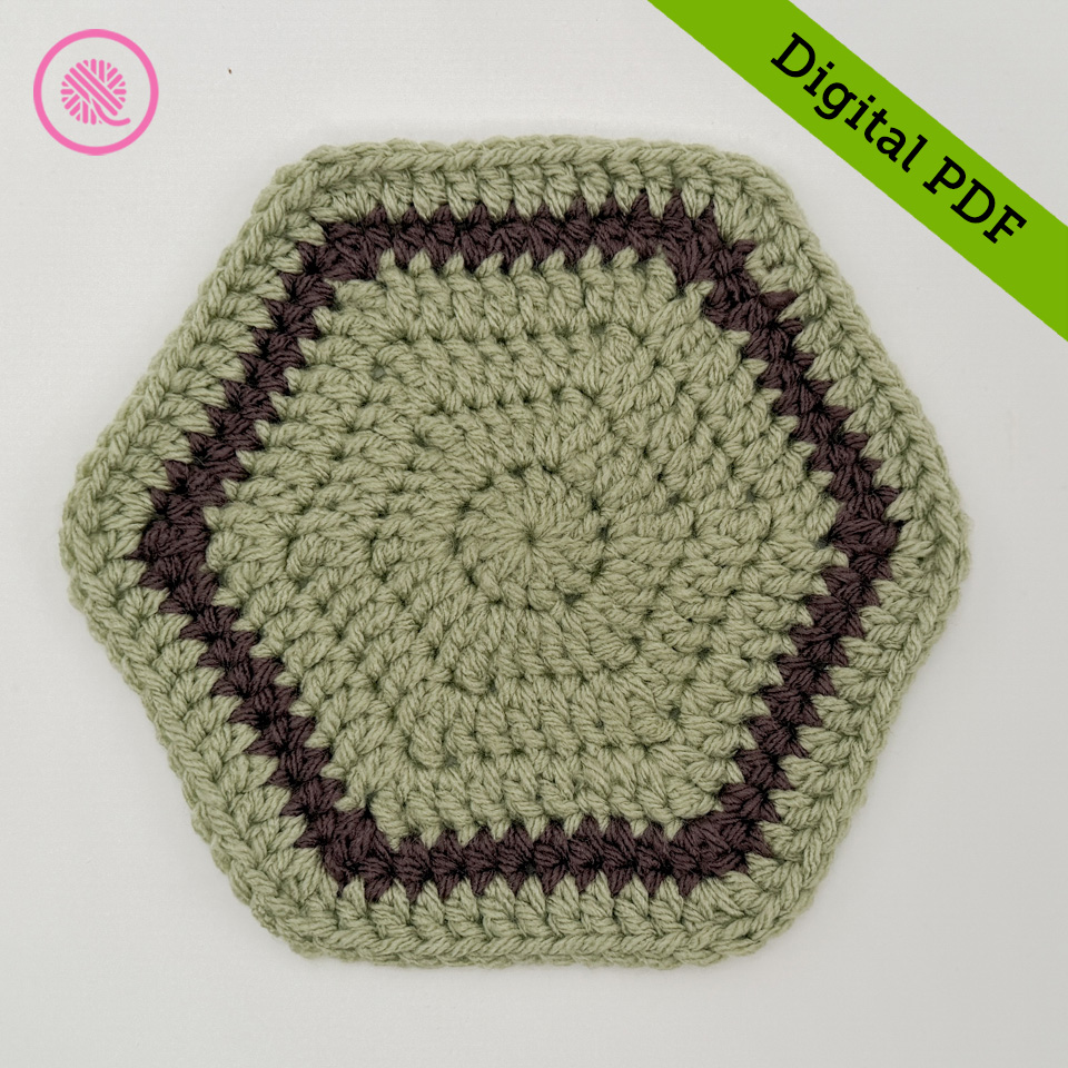 PDF: Crochet Accent Stripe Hexagon Pattern - Image 2