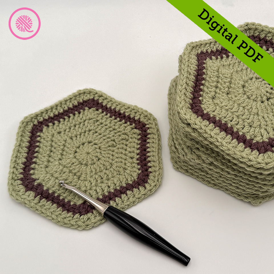 PDF: Crochet Accent Stripe Hexagon Pattern - Image 3