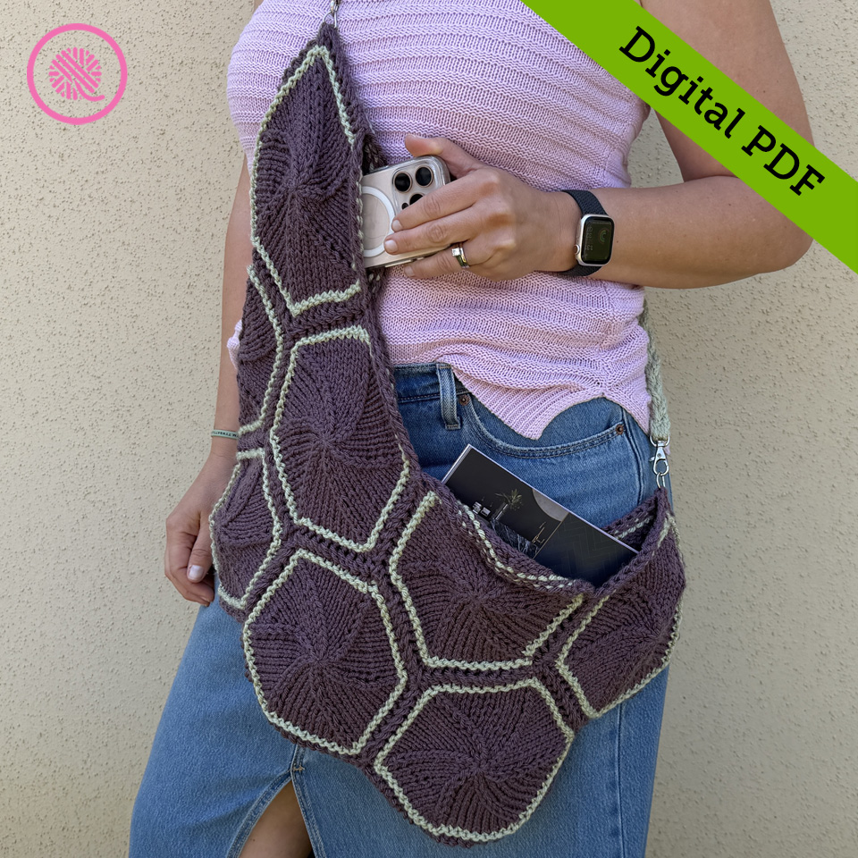 PDF: Loom Knit Hexagon Crossbody Bag - Image 3
