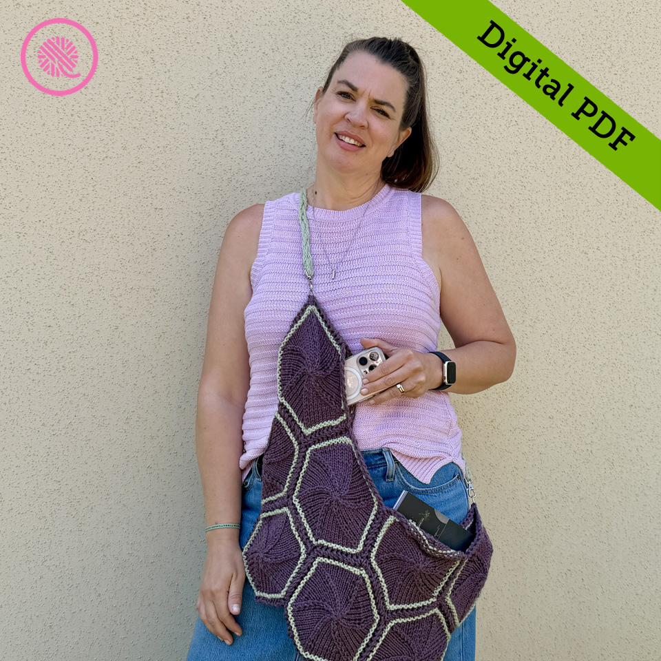 PDF: Loom Knit Hexagon Crossbody Bag