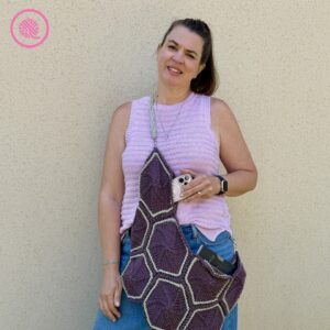 loom knit boho inspired crossbody bag