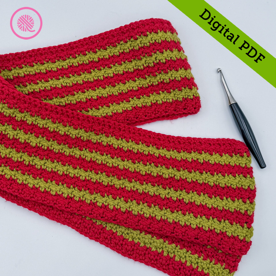 PDF: Crochet Holiday Pinstripe Scarf - Image 3