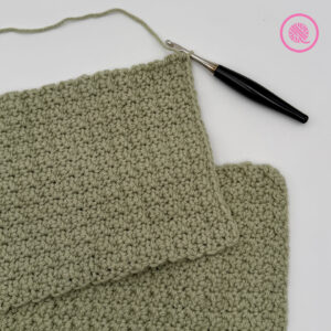 how to crochet the silt stitch in progress