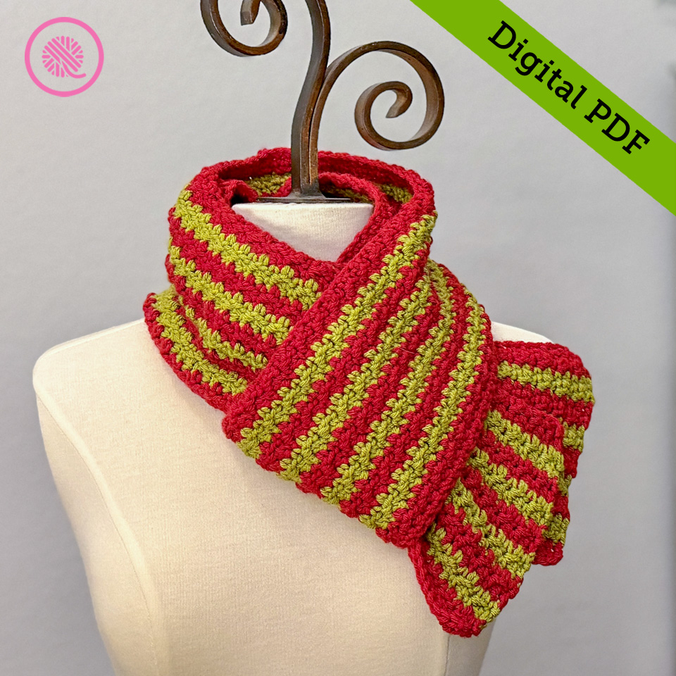 PDF: Crochet Holiday Pinstripe Scarf - Image 2